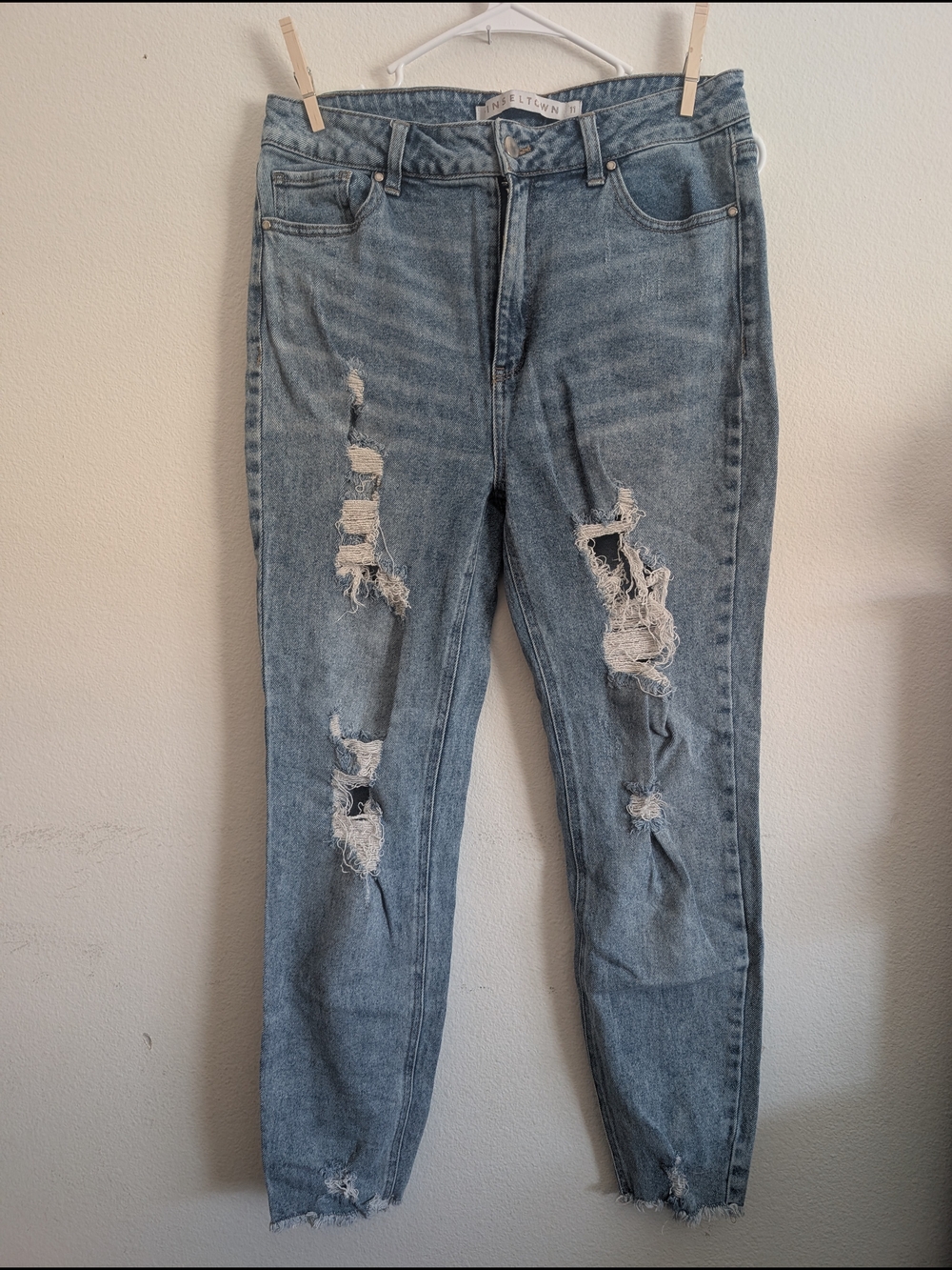 Light Blue Distressed Women's Jeans